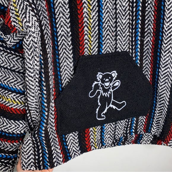 Grateful Dead Rasta Striped Drug Rug Hoodie - Picture 2 of 10